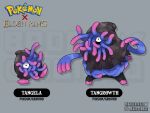  artist_name bromojumbo character_name copyright_name crossover elden_ring grey_background highres hood no_humans one_eye_covered pokemon pokemon_(creature) simple_background tangela tangrowth tentacles watermark wormface_(elden_ring) 