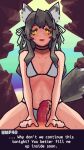  after_sex animal_humanoid beach bikini bodily_fluids breasts canid canid_humanoid canine canine_humanoid clothing condom cowgirl_position duo english_text erection female filled_condom first_person_view from_front_position genitals girls_frontline grey_ears grey_hair grey_tail hair hi_res humanoid humanoid_genitalia humanoid_penis inner_ear_fluff karamel_flan long_hair male male/female mammal mammal_humanoid on_bottom on_top open_mouth outside penis sea seaside sex sexual_barrier_device sky straddling sweat swimwear text tuft ump40_(girls_frontline) water wearing_condom wolf_ears wolf_humanoid wolf_tail yellow_eyes 