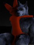  anthro bofonw canid canine canis disney domestic_dog duo ears_up embrace fox grey_body hakya11 hug mammal nick_wilde outside red_body red_fox were werecanid werecanine werewolf wolf zootopia 