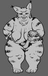  2022 absurd_res anthro areola balls big_areola big_balls big_breasts big_nipples biped bodily_fluids breasts curvy_figure digital_drawing_(artwork) digital_media_(artwork) domestic_cat fangs fanny_mcphee felid feline felis fur genitals greyscale gynomorph hairy hairy_balls half-erect hand_on_hip hi_res holding_balls huge_hips huge_thighs humanoid_genitalia humanoid_penis hybrid intersex looking_at_viewer lynx mammal monochrome nipples nude old open_mouth overweight overweight_anthro overweight_gynomorph overweight_intersex penis pubes puffy_areola puffy_nipples sagging_breasts saggy_balls short_stack signature simple_background small_penis smile smiling_at_viewer solo standing striped_body striped_fur stripes teeth thick_thighs vein veiny_penis voluptuous wide_hips wittless-pilgrim 