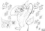  anthro avian balls breath_of_the_wild canid canine duo fox genitals hi_res kass_(tloz) male mammal nintendo penis profanity rito sabrotiger the_legend_of_zelda video_games 