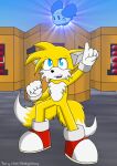  2008 anthro blue_eyes canid canine chest_tuft chu2_bomb chuchu fangs fox fur gameplay_mechanics laboratory male mammal miles_prower mouse murid murine rodent sega solo sonic_battle sonic_the_hedgehog_(series) torythehedgehog tuft white_body white_fur yellow_body yellow_fur 