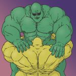  absurd_res big_muscles chrm duo eyewear fellatio hi_res huge_muscles humanoid male male/male muscular nude oral orc pecs penile rear_view sex sunglasses tusks 