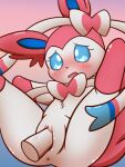  bodily_fluids eeveelution female genitals hi_res koufun nintendo penis pok&eacute;mon pok&eacute;mon_(species) pussy spread_legs spreading sylveon tears video_games 