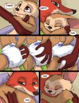  anthro butt butt_grab canid canine clothing diaper disney duo embrace fennec finnick fox grope hand_on_butt hi_res hug infantilism kuuneho male male/male mammal nick_wilde red_fox speech_bubble zootopia 