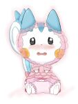  blush bodily_fluids bonnet clothed clothing diaper dress emonga female feral fully_clothed headgear headwear mammal nintendo pachirisu pink_clothing pink_diaper pink_dress pok&eacute;mon pok&eacute;mon_(species) rodent sciurid simple_background solo tears video_games white_background 