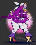  absurd_res anthro avian big_butt bird bottomwear breasts butt clothing feathers female hi_res holding_butt huge_butt looking_at_viewer looking_back looking_back_at_viewer pants purple_body purple_feathers sega solo sonic_riders sonic_the_hedgehog_(series) wave_the_swallow wolflance 