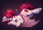  &lt;3 ambiguous_gender bat_pony bat_wings cutie_mark equid eyebrows fan_character feral fur hair hasbro hi_res inner_ear_fluff mammal membrane_(anatomy) membranous_wings my_little_pony one_eye_closed pink_eyes red_hair red_tail signature solo swaybat tuft white_body white_fur wing_claws wings 