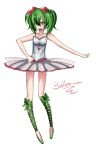  ballerina ballet highres kirlia personification pokemon pokemon_(game) pokemon_oras skirt tutu xhikkux 