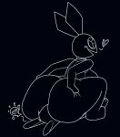  &lt;3 big_butt black_body black_skin bottomless breasts butt clothed clothing ears_up facesitting female hand_on_butt hi_res lagomorph leporid looking_back male mammal mr_rottson rabbit sitting_on_person smile thick_thighs vib-ribbon vibri video_games wide_hips 