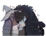  anthro blaidd_(elden_ring) blush canid canine canis comic donar0317 duo elden_ring embarrassed female human humor magic_user male mammal petting preceptor_seluvis ranni_the_witch witch wolf 