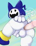  anal anthro atlus balls butt capcapom demon faceless_character faceless_male genitals hi_res imp jack_frost_(megami_tensei) looking_back male male/male megami_tensei penis solo video_games 