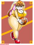  2022 anthro artist_name ball basketball_(ball) bedroom_eyes big_breasts big_ears blazedscarf bottomwear breast_squish breasts brown_eyes cleavage cleavage_cutout clothed clothing crop_top curvy_figure digital_media_(artwork) eyelashes female fingers fur gloves hair handwear hi_res hotpants huge_breasts lagomorph leporid long_ears looking_at_viewer mammal mature_anthro mature_female midriff multicolored_body multicolored_fur narrowed_eyes orange_hair rabbit seductive sega shirt short_hair short_tail shorts simple_background smile solo someth1ngoranother sonic_the_hedgehog_(series) squish standing tan_body tan_fur thick_thighs topwear two_tone_body two_tone_fur vanilla_the_rabbit voluptuous white_body white_fur wide_hips 