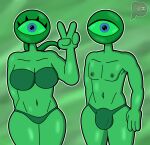  2022 breasts bulge clothing digital_drawing_(artwork) digital_media_(artwork) duo eye_creature female humanoid male male/female mostly_nude nipples not_furry septic_eye_sam_(jacksepticeye) shaded signature 