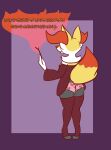 absurd_res anthro big_butt braixen butt clothed clothing female fur hi_res legwear magic nintendo nokamiwd panties pok&eacute;mon pok&eacute;mon_(species) simple_background solo stockings thick_thighs underwear upskirt video_games wand 