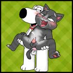  1:1 ahegao anal anal_penetration animal_genitalia anthro balls bedroom_eyes blush bodily_fluids brian_griffin butt canid canine canis collar cum cum_in_ass cum_inside cumshot digital_drawing_(artwork) digital_media_(artwork) domestic_cat domestic_dog duo ejaculation erection family_guy felid feline felis fur genital_fluids genitals hi_res looking_pleasured male male/male male_penetrated male_penetrating male_penetrating_male mammal muffinlewds narrowed_eyes nipples nude open_mouth orgasm penetration penile penis seductive sex simple_background smile spread_legs spreading standing standing_sex talking_friends talking_tom talking_tom_and_friends_(series) tongue tongue_out video_games 