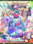  :d alternate_color ampharos cherubi claws closed_yees commentary_request dedenne dusknoir flower giratina giratina_(altered) goodra goomy gourgeist green_eyes grn highres ho-oh holding holding_spoon hoopa hoopa_(confined) jewelry kantarou_(8kan) looking_back lugia luvdisc marill oddish open_mouth outstretched_arms pink_flower pokemon pokemon_(creature) raichu rayquaza shiny_pokemon sliggoo slurpuff smile spoon swirlix teeth tongue tropius 