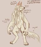  ambiguous_gender anthro burningcorazon canid canine canis digital_media_(artwork) dungeons_and_dragons elf fur hair hasbro humanoid mammal nude shaggy_hair simple_background snaggle_tooth solo text were werecanid werecanine werewolf wizards_of_the_coast wolf yellow_eyes 