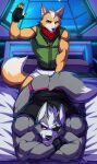  absurd_res anthro biceps big_muscles canid canine canis clothed clothing drks duo fox fox_mccloud fur hi_res male male/male mammal muscular muscular_anthro muscular_male nintendo obedience panties spanking star_fox submissive submissive_male underwear video_games wolf wolf_o&#039;donnell 