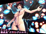  1girl black_hair black_swimsuit blush breasts brown_headwear eyebrows_visible_through_hair fang hat highres kurokoma_saki large_breasts long_hair looking_at_viewer navel open_mouth ponytail red_eyes revealing_clothes slingshot_swimsuit smile solo swimsuit tarmo teeth touhou translation_request wings 