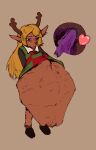  &lt;3 after_vore anthro anthro_on_anthro belly big_belly blonde_hair blush brown_body brown_fur capreoline cervid clothing cutaway deltarune female female/female freckles front_view fur hair head_back hi_res hooves hyper hyper_belly imprint internal looking_pleasured mammal mianq noelle_holiday purple_body purple_hair purple_scales reindeer reptile same_size_vore scales scalie shirt simple_background smile standing susie_(deltarune) sweater sweater_vest three-quarter_view topwear undershirt undertale_(series) vest video_games vore willing_prey 