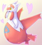  &lt;3 anus bodily_fluids bunnag female feral genital_fluids genitals gradient_background hi_res latias legendary_pok&eacute;mon navel nintendo open_mouth open_smile pok&eacute;mon pok&eacute;mon_(species) pussy pussy_juice simple_background smile solo video_games yellow_eyes 