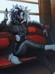  2022 5_fingers anthro breasts clothed clothing detailed_background digital_media_(artwork) equid equine eyebrows eyelashes female fingers fur hair hi_res hioshiru horse mammal sitting solo 