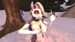  angry annoyed anthro areola big_breasts breasts canid canid_demon canine canis collar collar_only curious demon female five_nights_at_freddy&#039;s five_nights_at_freddy&#039;s:_security_breach forest fur gesture hair hellhound helluva_boss hi_res holding_breast kfgira long_hair looking_away loona_(helluva_boss) mammal middle_finger nipples nude plant roxanne_wolf_(fnaf) rude scottgames snow solo spying standing tree video_games white_body white_fur 