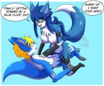  absurd_res ahegao anthro blackwing97 blonde_hair blue_body blue_fur blue_hair blue_penis blush breasts canid canine chest_tuft cute_fangs dipstick_tail dominant dominant_female duo female fox fur genitals gloves_(marking) hair hand_on_chest hi_res hyro_soriuki leg_markings looking_pleasured lyndis_lhars male male/female mammal markings multicolored_body multicolored_fur nipples open_mouth orange_eyes penetration penis pink_nipples simple_background socks_(marking) tail_markings tongue tongue_out tuft two_tone_body two_tone_fur vaginal vaginal_penetration white_body white_fur 