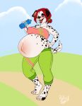  anthro bullydog canid canine canis clothing dalmatian domestic_dog female hair mammal pregnant sammie_(spyingredfox) solo 