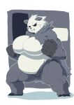  3_toes 4_fingers anthro anthrofied big_breasts blush breasts fdokkaku featureless_breasts featureless_crotch feet female fingers full-length_portrait fur grey_body grey_fur hi_res huge_breasts multicolored_body multicolored_fur nintendo nude overweight overweight_anthro overweight_female pangoro pok&eacute;mon pok&eacute;mon_(species) pok&eacute;morph portrait solo standing thick_thighs toes two_tone_body two_tone_fur video_games white_body white_fur 
