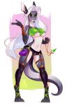  2022 3_toes 5_fingers anthro breasts clothed clothing digital_media_(artwork) eyebrows eyelashes feet female fingers green_eyes hair hi_res kangaroo macropod mammal marsupial midriff navel pacevanrign solo toes white_hair 