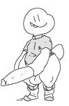  anthro balls big_penis boatboots clothed clothing erection footwear genitals gordon_(sailewder) huge_penis lizard long_penis low_res male monochrome partially_clothed penis reptile sailewder scalie shirt socks solo standing thick_thighs topwear 