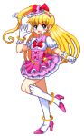  commentary cure_miracle lowres mahou_girls_precure! miruku_(jgmpta) pixel_art precure 