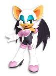  2019 3d_(artwork) anthro bat_wings boots breasts chiropteran clothing digital_media_(artwork) eyeshadow female footwear fur gloves half-closed_eyes handwear hi_res jcthornton lipstick makeup mammal membrane_(anatomy) membranous_wings narrowed_eyes open_mouth open_smile rouge_the_bat sega smile solo sonic_the_hedgehog_(series) tan_body tan_skin video_games white_body white_fur wings 