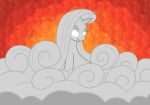  air_creature badumsquish cloud cloud_hair elemental_creature equid equine female friendship_is_magic hi_res horn hybrid living_cloud mammal my_little_pony rarity_(mlp) red_background simple_background solo unicorn white_eyes 