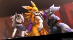  3d_(artwork) anthro bandai_namco canid canine canis digimon digimon_(species) digital_media_(artwork) dominussfm female fox group helluva_boss hi_res lombax loona_(helluva_boss) mammal ratchet_and_clank renamon rivet_(ratchet_and_clank) sony_corporation sony_interactive_entertainment source_filmmaker video_games wolf 