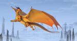 absurd_res dragon female feral flying hi_res peril_(wof) shido-tara sky skywing_(wof) solo spread_wings wings wings_of_fire 