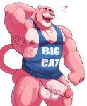  &lt;3 2022 absurd_res anthro armpit_hair balls barazoku biceps big_balls big_muscles big_penis bodily_fluids body_hair bottomless clothed clothing dialogue_box english_text erection eyebrows felid fur genital_fluids genitals hand_behind_head hi_res humanoid_genitalia humanoid_penis looking_at_viewer male mammal metro-goldwyn-mayer muscular muscular_anthro muscular_male nipples obliques one_eye_closed open_mouth open_smile pantherine pecs penis pink_panther pink_panther_(series) precum shirt simple_background smile solo standing tank_top teeth text text_on_clothing text_on_shirt text_on_tank_top text_on_topwear tongue topwear tuft vein vitashi white_background wink 