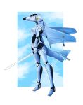  2022 3apa3a absurd_res aircraft anthro breasts cloud female harrier hi_res living_aircraft living_machine living_vehicle machine melee_weapon nude sky solo standing sword united_kingdom vehicle weapon white_body 