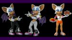  bat_wings bottomwear bra breasts clothing eyeshadow female footwear gloves green_eyes handwear hi_res jawsfm lipstick makeup membrane_(anatomy) membranous_wings pants rouge_the_bat sega shoes shorts solo sonic_the_hedgehog_(series) sports_bra tan_body underwear wings 