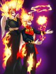  anthro anthrofied black_sclera clothing daybreaker_(mlp) elemental_manipulation equid equine fan_character female fire fire_manipulation flaming_hair flaming_tail friendship_is_magic hasbro hi_res horn male mammal mother mother_and_child mother_and_son my_little_pony parent parent_and_child pseudo_hair son thebigbadwolf01 winged_unicorn wings 