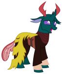  alpha_channel antlers arthropod batreaux changeling clothing cosplay friendship_is_magic hasbro hi_res horn my_little_pony no_irises no_pupils pharynx_(mlp) purple_eyes reformed_changeling simple_background sketchmcreations solo the_legend_of_zelda:_skyward_sword transparent_background vector 