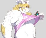  2022 anthro asgore_dreemurr belly biped boss_monster bovid bovine caprine clothing gadoran humanoid_hands kemono male mammal moobs musclegut navel nipples shirt simple_background topwear undertale undertale_(series) video_games 