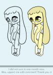  absurd_res anthro big_eyes female hi_res lagomorph leporid long_ears mammal nootherway nude rabbit shy sketch solo teenager yellow_body young 