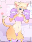  absurd_res camera camera_view clothing cosplay felid feline freakster girly gris_swimsuit hi_res mammal meme meme_clothing one-piece_swimsuit paw_mitts sora_(tehkey) swimwear translucent translucent_clothing translucent_swimwear 