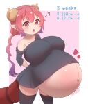  1111122 animal_humanoid belly big_belly big_breasts breasts dragon dragon_humanoid female hair hi_res horn horned_humanoid huge_breasts humanoid hyper hyper_belly hyper_pregnancy ilulu miss_kobayashi&#039;s_dragon_maid pregnant red_hair solo text 