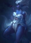  big_breasts blizzard_entertainment breasts cleavage clothed clothing dress duo elf female fish hair hi_res humanoid humanoid_pointy_ears lips marine n&#039;zoth_(warcraft) nat_the_lich night_elf nipple_outline nipples purple_body queen_azshara_(warcraft) thick_thighs translucent translucent_clothing underwater video_games warcraft water white_hair wide_hips 