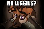  anthro canid canine doomer_jesus eyewear fur glasses looking_at_viewer low-angle_view male mammal maned_wolf megamind meme no_bitches? orange_body orange_fur purple_eyes reaction_image solo text 