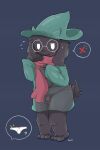  absurd_res balls barefoot black_body black_fur blush bodily_fluids clothed clothing deltarune eyewear feet foreskin fur genitals glasses hat headgear headwear hi_res male penis ralsei sande_(pixiv) scarf solo sweat undertale_(series) underwear video_games 